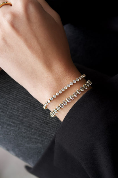 Сет от два вида тенис гривни с висок клас цирконии.