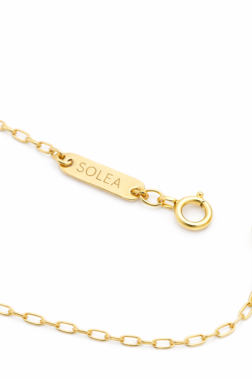 Регулируема, брандирана верижка Tamara - от медицинска стомана с 18к златно покритие.