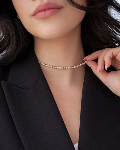 Тенис колие Tiffany с класически цирконии.